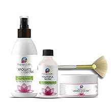 Planet Eden 70% Glycolic Acid Chemical Skin Peel Kit + Organic Botanical Peel Neutralizer and 1 oz Antioxidant Recovery Cream + Treatment Fan Brush
