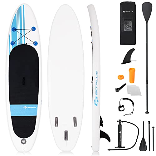 COSTWAY Sup Gonfiabile Adulti 305 cm, Stand Up Paddle Gonfiabile con Zaino e Leash, 305 x 76 x 15 cm