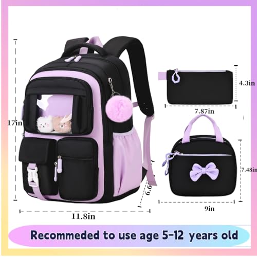 Image of Girls Backpack Kids Backpack for Girls Kawaii Ita Kids School Bookbag for Teen Elementary Middle School