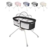 - Avec 4 roues Vientiane silencieuses et verrouillables, qui peuvent être facilement déplacées à n'importe quel endroit, ce qui est pratique pour les parents de prendre soin du bébé.