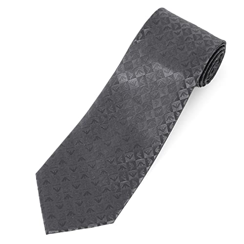 EMPORIO ARMANI エンポリオ アルマーニ ネクタイ AR008 8cm以上 (AR008-05 IronGreyモノグラムチェックジャカード8.5 8P61201741) [並行輸入品]