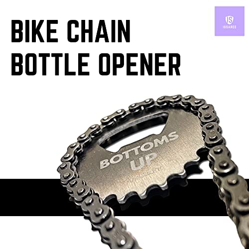 Bike Chain Gear Bottle Opener With Key Ring Chain Bottoms Up Sprocket Silver Stainless Steel Unique Birthday Amazing Gifts For Cyclists Bike Lover #TOP3