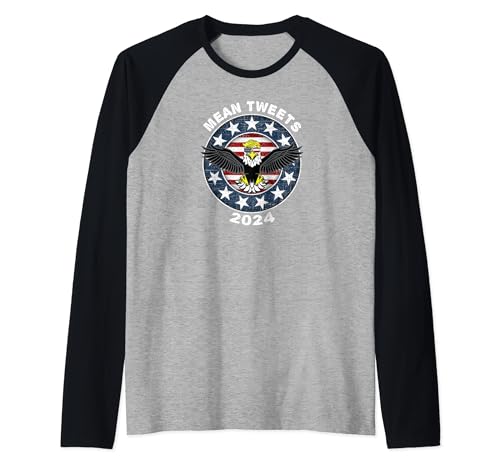 Trump Vance 2024 Shirt Mean Tweets Raglan Baseball Tee
