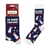 Générique Paire de chaussettes de noël homme moches - Au chaud pour...