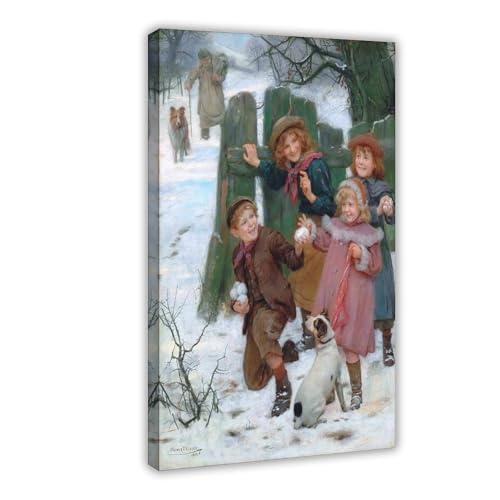 Poster Hold Up Here He Comes par Arthur J sur toile 20,3x30,5 cm avec cadre à suspendre