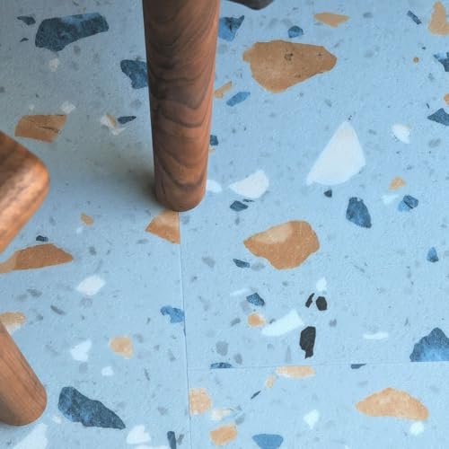 Image of Allure Luxury Vinyl Tile Flooring, 22 Mil Wear Layer, Ultima Blue Agave Terrazzo 12 inch x 24 inch, 6.5 mm Thick Vinyl Tiles with Click and Lock Installation, 1 Box 23.56 sqft