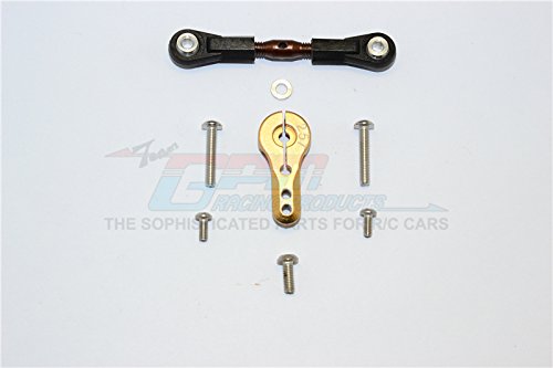 Colore : Titanium GPM Thunder Tiger Truck K-Rock MT4-G5 Brushless Aggiornamento Parti Spring Steel Adjustable Servo Rod & 25T Servo Horn - 2Pcs Set Titanium