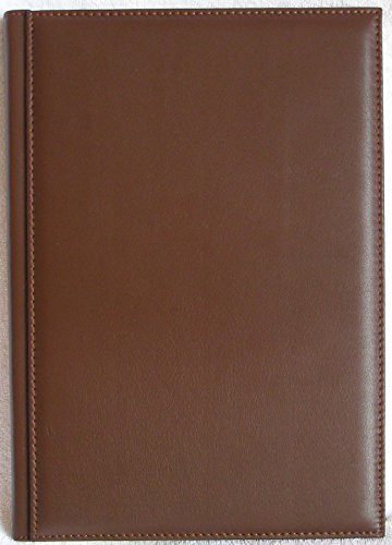 Libro de firmas español de PIEL de ternera"Premium". 30x22 cm. (Marrón) Cover