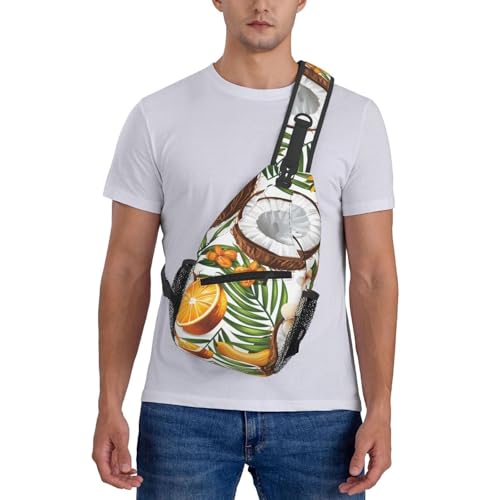 Mochila bandolera liviana con patrón de coco hawaiano miniatura 7