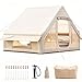 Tienda de campaña inflable Gaonala, 4 personas, 4 temporadas, resistente al agua y al viento, Oxford con ventanas y puertas de malla, camping y senderismo