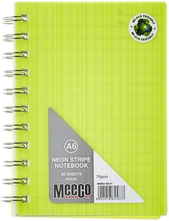 Meeco Notebooks NEON RANGE - A6 Yellow