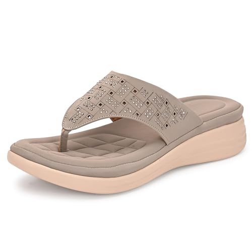 Image of Centrino Women's Sandals | Stylish Slip-On Sandals|Elegant & Trendy Design | Slippers /Flip-Flops|Fashionable Casual & Stylish|Lightweight & Breathable|Outdoor Casual Chappals for Ladies & Girls(9320)