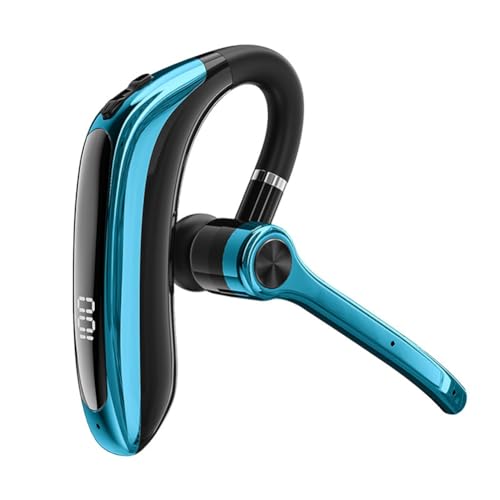 Sarngk Auriculares Inalámbricos con Micrófono Dual Auricular Bluetooth ENC Auriculares con Cancelación de Ruido para Conducción Empresarial Azul