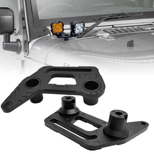 KMFCDAE Cowl Mount Dual Light Bracket for Jeep JL Pillar Cube Light Pods Mounting Bracket for Jeep JL Wrangler/Gladiator JT 2018 2019 2020 2021 2022 2023 - Pair