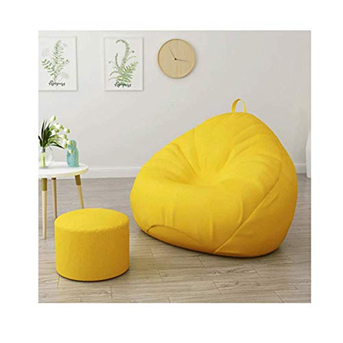 Large bean bag sofa couch set without padding, lazy chair bean bag chair, suitable for adult children-yellow