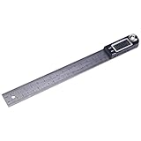 Der Winkelmesser misst Winkel von 0 bis zu vollen 360 Grad für eine einfache Holzbearbeitung