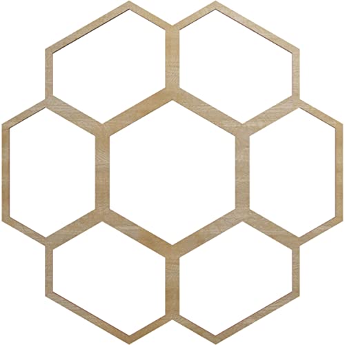 Image of Ekena Millwork 22 inchOD x 7 3 /4 inchID x 3 /8 inchT Florin Wood Fretwork Pierced Ceiling Medallion, Hickory