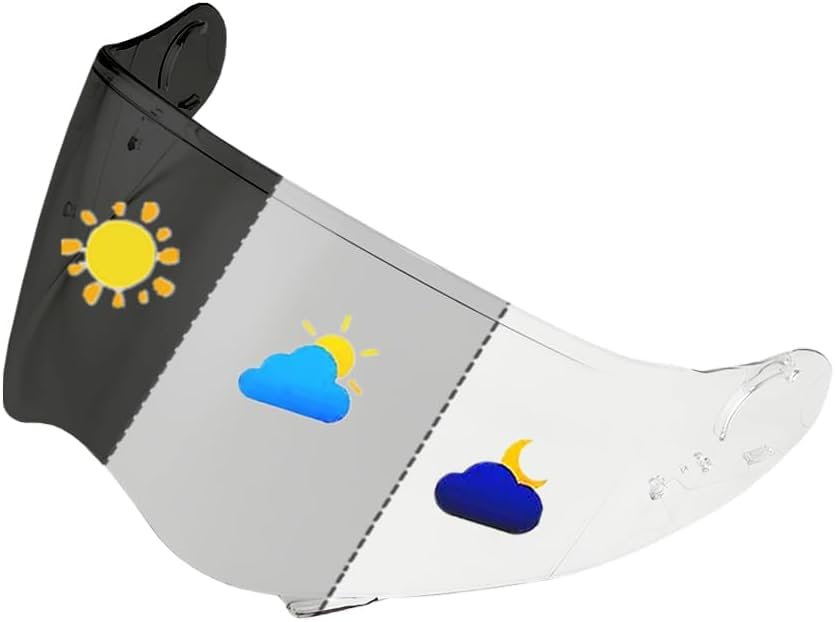 ANSUNDA CNS-2 Helmet Visor for Hornet X2,UV Protection Motorcycle Helmet Face Shield Compatible with Hornet X2,Hornet ADV (Photochromic Clear/Deep Black)