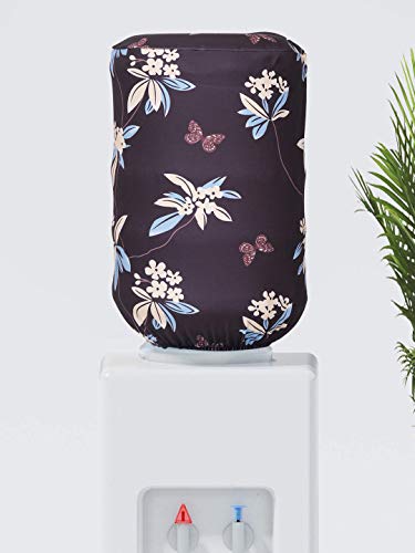 Image of Cortina Printed Water Dispenser Bottle Can Cover | Can Protector | Elastic Closure | Polyester Material | Environmental Friendly | Digital Print | 45cm x 42cm x 43cm | 20 Lts | 2Pc | Black & Blue 3