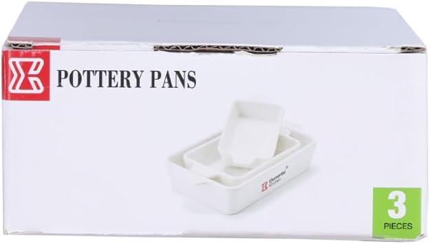 Elemental Kitchen Ceramic Baking Dish Set, 3 Pieces, White