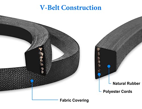 Budrash 429636 Deck Belt For Craftsman/Poulan/Hus Qvarna/Ayp 42 Inch Lawn Mower - 197253 Deck Drive Belt Replace For 532197253 532429636 598559101, 101 Inch Length #TOP2