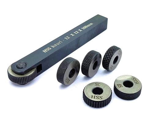 New Single wheel knurling tool holder with 5 spare HSS knurl...