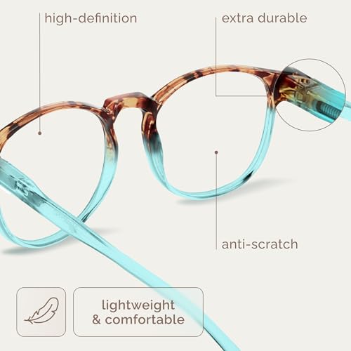 Image of IBOANN Chic & Comfy Blue Light Glasses for Women - 3-Pack Round Frames, Screen-Ready Style with UV Protection Coating