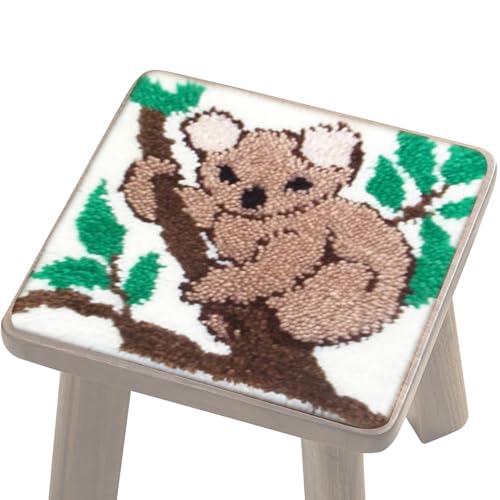 Kits de alfombras de gancho de pestillo con hilos precortados para manualidades fáciles de tejer