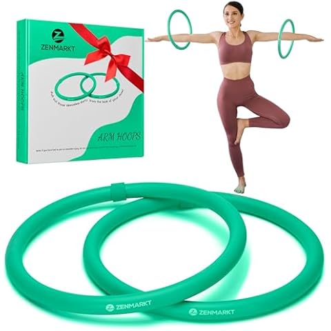 Arm Hoop - Mini Hula Hoop for Adults - Strengthen Arms and Shoulders - Weighted Hula Hoop for Fun Upper Body Exercise - Lightweight and Portable Fitness Equipment for Effective Workouts (Green) Cover