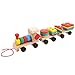 Liyeehao Tren de Montaje Colorido Seguro, no tóxico, Modelo de Tren Ligero, de Madera para bebé, Juguete de Desarrollo temprano, Juguete de Rompecabezas para niños en Edad Preescolar