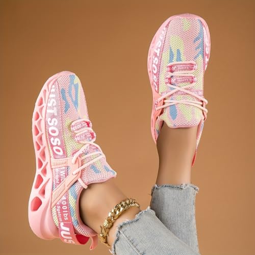 Women's Camo Running Shoes: Lightweight, Soft Sole, Breathable Mesh Sneakers with Lace Up Comfort4
