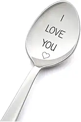 Presentes de aniversário para marido, esposa, I Love You, colher para namorado, namorada, presente de Natal para dia dos namorados, presente para casal, colheres, presentes para ele e ela, colheres de