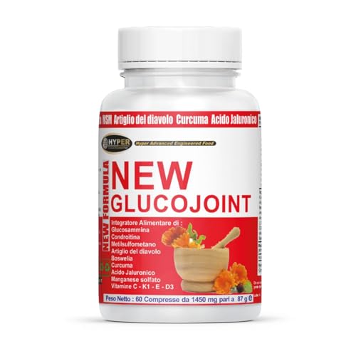 Hyper Integratore per Articolazioni, Cartilagine ed Ossa Glucojoint | con Glucosamina Condrotina MSM, Artiglio del Diavolo Forte e Acido Ialuronico | 60 Compresse Made in Italy