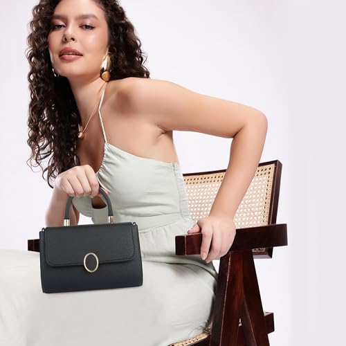 Image of Synthetic Leather Casual Classy Top Handle Handheld Crossbody Travel Side Sling Bag For Women