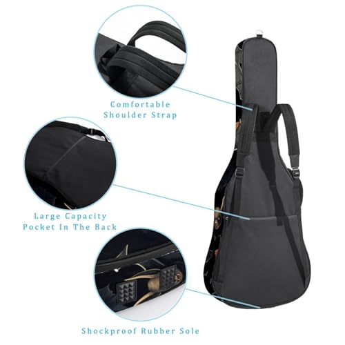 Housse de guitare d'Halloween noire pour protéger et suspendre la basse - 3