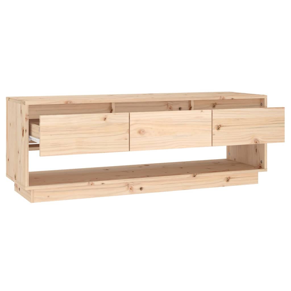 Stojak pod telewizor z litego drewna, 110,5 x 34 x 40 cm, meble do salonu, wielofunkcyjna kredens do sypialni, salonu, biura i stylowy