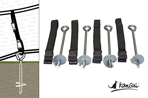 Kit ancrage au sol Kangui avec 4 sardines de fixation universelles et sangles