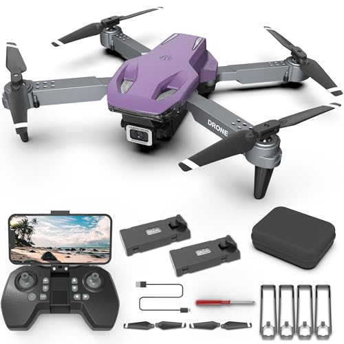 Wipkviey T28 FPV Drohne mit Kamera, Faltbare-Quadcopter für Anfänger, RC-Drohnen mit 3D-Flips/Höhenhaltung/Gesten-Selfie/Wegpunktflug für Erwachsene Kinder(Lila) Wipkviey T28 FPV Drohne mit Kamera, Faltbare-Quadcopter für Anfänger, RC-Drohnen mit 3D-Flips/Höhenhaltung/Gesten-Selfie/Wegpunktflug für Erwachsene Kinder(Lila)