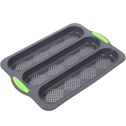 ibasenice Moule Silicone à Trois Fentes pour Français, Maintien Forme Originale, pour Fabrication DIY et Boulangerie Professionnelle