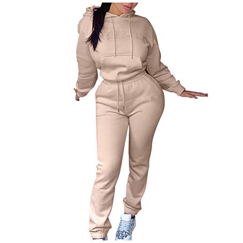 Forwelly Sweat Pants Outfits for Women Loose Fit Cute Work Outfits for Women Gym 2 Piece Outfits Sets Sexy Club Outfits Biker Short Sets Khaki
