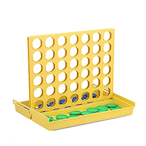 ハズブロ コネクトフォー ゲーム4インゲームチックタックトゥテーブルレストップボードセット家族のピクニックキャンプパーティー - グリーンアンドブルーおもちゃのチップ (色 : Yellow, Size : 30x22.5x23cm)