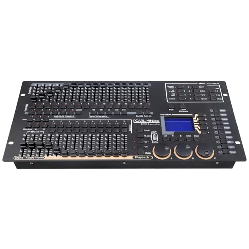 Professional DMX512 Stage Lighting Controller, Mini Pearl Stage Light Console,1024 Channels...