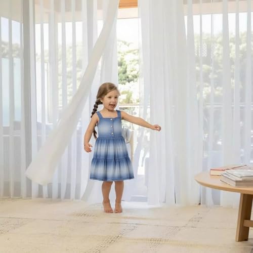 Frogwill Toddler Girls Denim Dress Summer Tank Outfit 5t, Denim