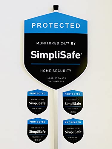 Generic 1 Yard Sign 4 Window Stickers SimpliSafe Alarm