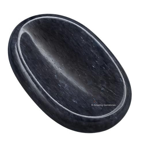 Image of Amazing Gemstone Blue Aventurine Worry Stone Crystals and Healing Stones - Worry Stones for Stress Relief Gifts - Piedra Crystal Fidget for Meditation - Unique Stocking Stuffers and Birthday Gifts