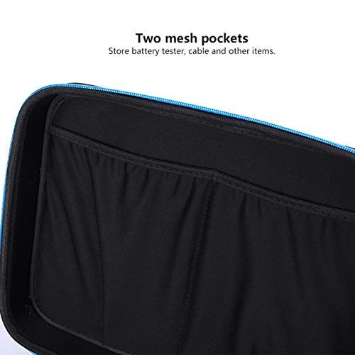 Caixa de armazenamento de bateria, bolsa de pano de bateria de dois bolsos à prova de choque, para a