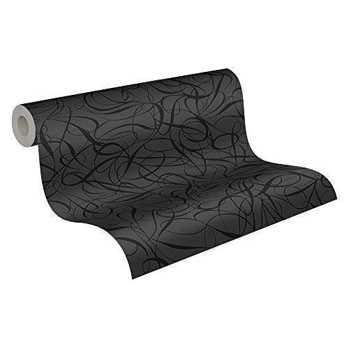 Livingwalls Vliestapete Key to Fairyland Tapete grafisch modern 10,05 m x 0,53 m metallic schwarz Made in Germany 132062 1320-62