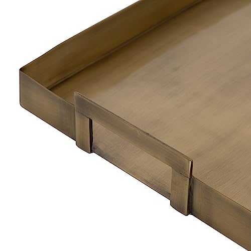 Kate And Laurel 224299 Myo Transitional Metal Rectangle Tray, 17 X 13, Brass thumb #5