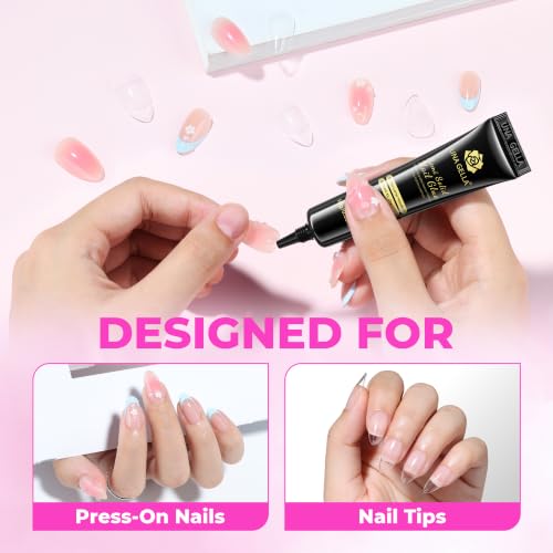 Image of UNA GELLA Air-Dry Press On Nail Glue and Remover Set for Press On Nails