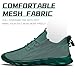 QIJGS Running Shoes for Men Gym Tennis Athletic Mesh Sneakers Lightweight Sports Fashion Workout Casual Shoes-Dark Green-Size 10